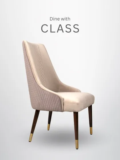 Dine with class. This high-backed dining chair offers a comfortable and sophisticated seating experience, perfect for long dinners and conversations.
