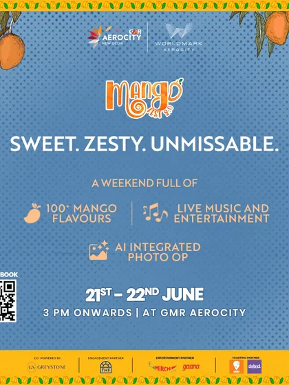 Sweet, zesty, and unmissable. This Mango Fest poster highlights the key attractions, promising a tropical weekend full of flavour and entertainment.