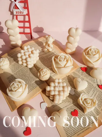 "Coming Soon!" A teaser shot of my ivory Valentine's collection, filled with romantic shapes and textures.