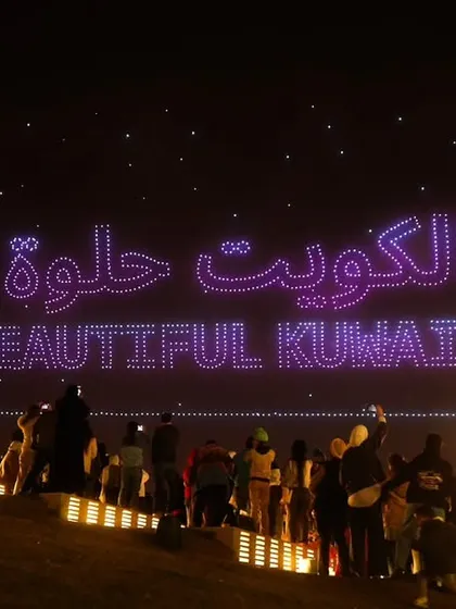 We lit up the Kuwaiti skyline with the words "Beautiful Kuwait" during the Ya Hala Shopping Festival. This show was part of a multi-day series that blended cultural pride with modern spectacle, captivating thousands and demonstrating our global storytelling capabilities.