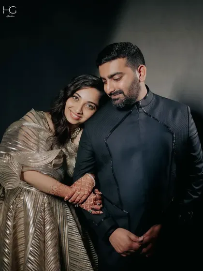 A beautiful, quiet moment. Sajil Shah in his custom achkan, a piece that combines power and elegance, perfectly suited for creating lasting memories.
