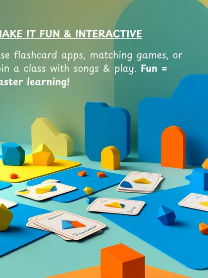 Tip 5: Make it fun and interactive. Using flashcard apps, matching games, or joining a class with songs and play leads to faster learning.