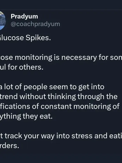 Constant glucose monitoring is the latest trend, but for most people, it's an unnecessary tool that can lead to stress and disordered eating. Unless you have a specific medical need, you don't need to track your way into an anxiety spiral.
