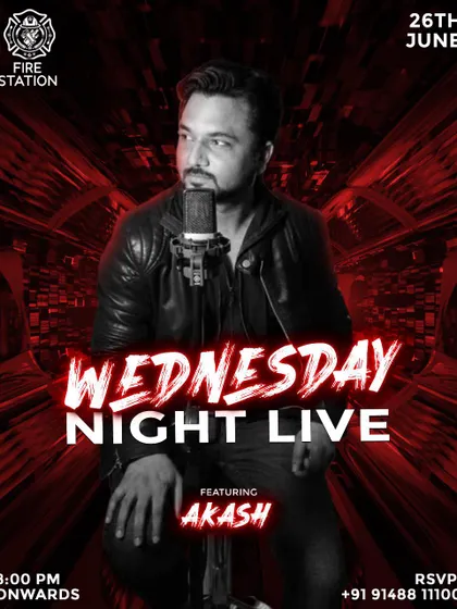 Do not miss Wednesday Night Live featuring Akash. Join us for an evening of sensational music and midweek magic.