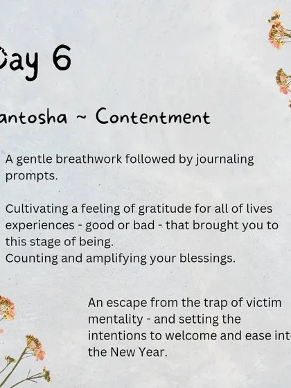 An escape from the trap of victim mentality and setting the intentions to welcome and ease into the New Year. This is the goal of our final day together.