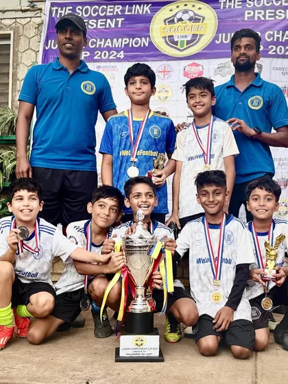 Our U9 Yellow team celebrating their championship win. A fantastic performance built on hard work and belief.
