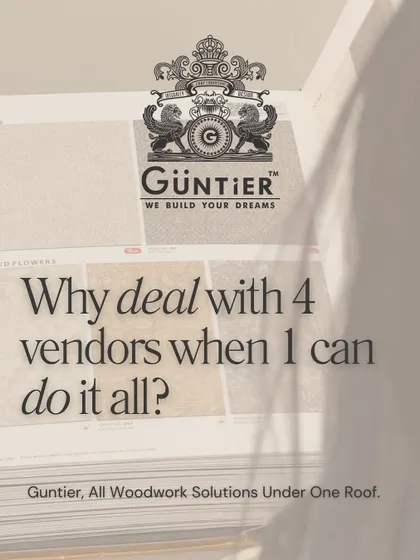 Why deal with four vendors when I can do it all? This graphic highlights my role as a single-point solution for all woodwork needs.