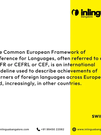 This image repeats the definition of the CEFR, underlining our commitment to aligning our curriculum with this internationally recognized framework for language learning.