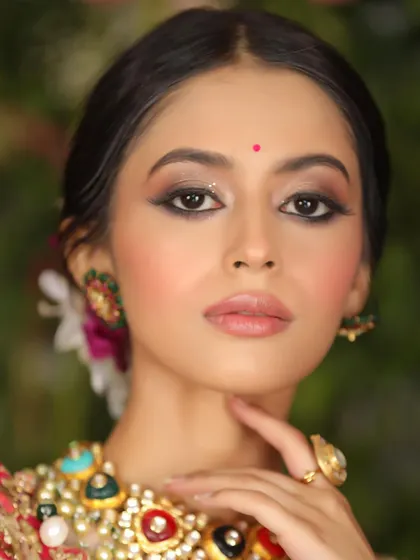 A detailed beauty close-up focusing on a smokey eye look with a touch of glitter. This highlights my collaboration with makeup artists to capture their work perfectly.