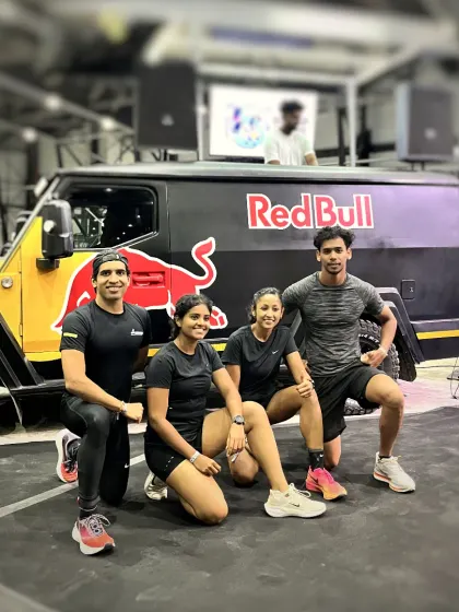 My Hyrox mixed relay team, ready for action. We combine different athletic backgrounds to create a balanced and powerful unit, ready to take on any challenge the competition throws at us.