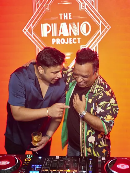Sharing a moment with the amazing team at The Piano Project in Indore. Their hospitality was as great as the party.
