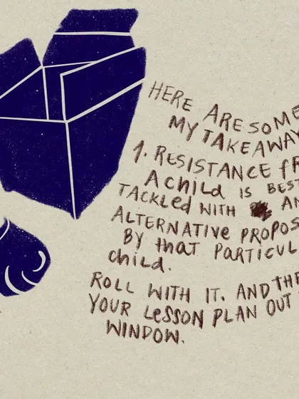 One of our key takeaways is that if a child shows resistance, the best approach is to embrace their alternative idea. We often throw the lesson plan out the window and follow their lead.
