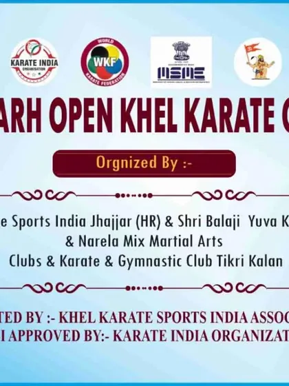 A promotional banner for the Bahadurgarh Open, organized by our association.