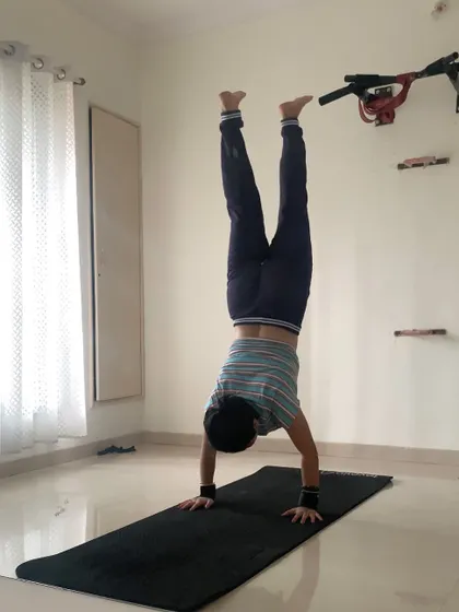 "Never lose faith in yourself." A moment of balance in an inversion. Poses like these remind me of the infinite potential that lies within each of us.