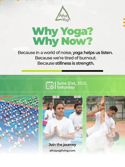 Why yoga? Why now? Because in a world of noise, yoga helps us listen. Because we are tired of burnout. Because stillness is strength. Join the journey.