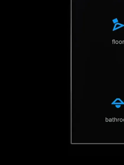This ABB KNX keypad shows how we can consolidate multiple functions into one elegant panel. Here, you can see controls for floor and bathroom heating, simplifying wall clutter and providing a single point of management.