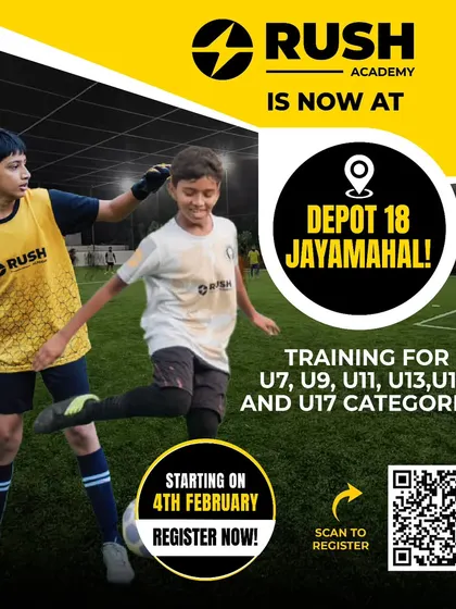 We are expanding. Announcing our new training center at Depot 18, Jayamahal, with programs for U7 to U17 categories.