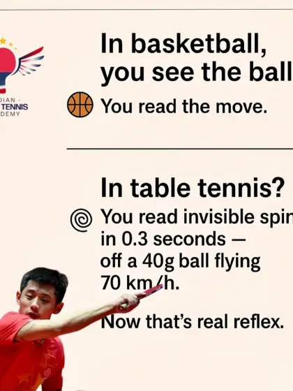In other sports, you see the ball and react. In table tennis, you have to read invisible spin off a 40g ball flying at 70 km/h. This is the level of reflex and perception we train for.