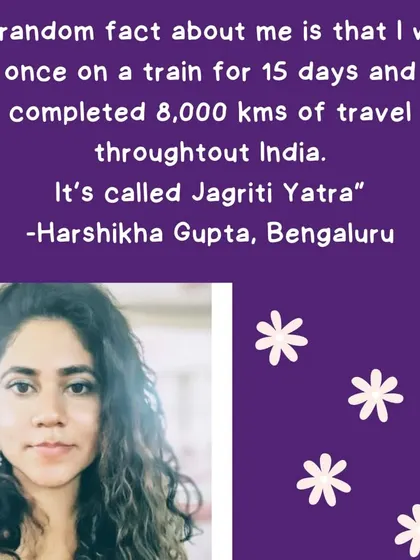 Our Bengaluru host once traveled 8,000 kms on a train for 15 days. Our community is full of women with incredible stories.
