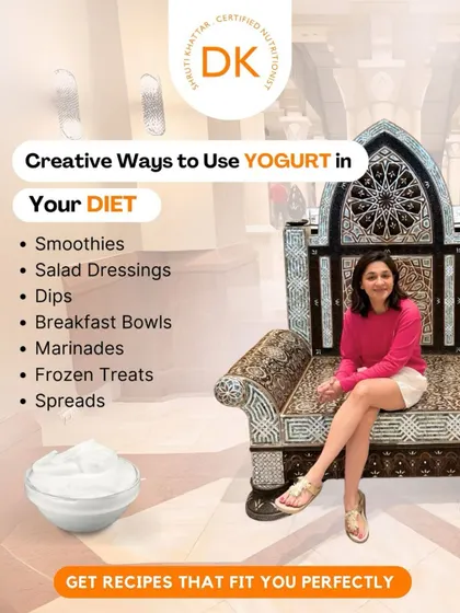 Here are some creative ways to use yogurt in your diet. It's a versatile superfood that can be used in smoothies, salad dressings, marinades, and even frozen treats.