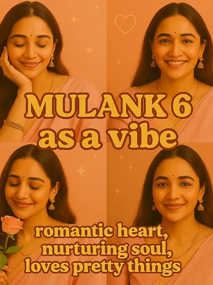 Mulank 6 is the vibe of a romantic heart and a nurturing soul who loves all things beautiful. A reading for this number delves into your capacity for love, family, and harmony.