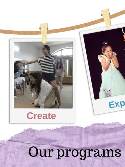Explore, Create, Express. A visual overview of our programs and the journey we take children on.