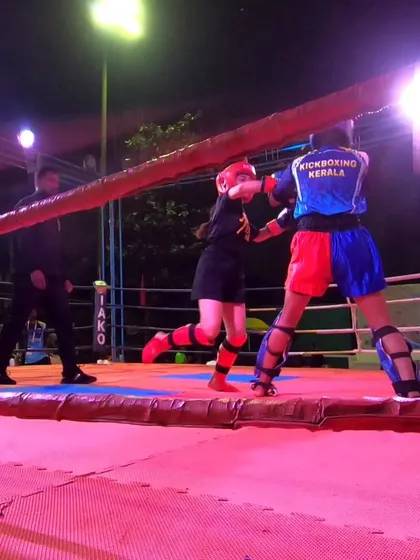 Suhana showing great defense and footwork against her opponent. She demonstrated skill and heart in the ring.