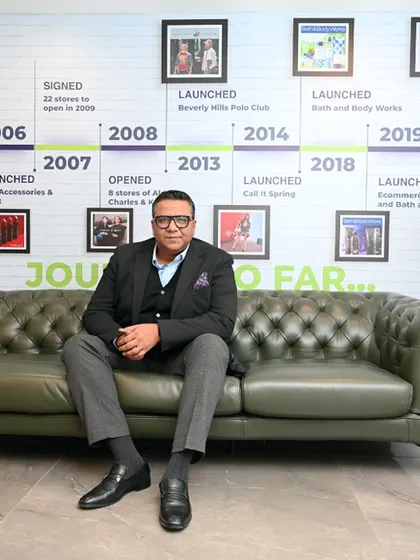 A portrait of a CEO in his office, with a timeline of the company's history in the background. This is a powerful way to visually tell the story of a brand's journey and success.