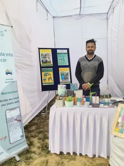 Our stall at the MCD's '100 Days to Beat Plastic' campaign launch. It was a great opportunity to showcase our work and connect with other environmental advocates.