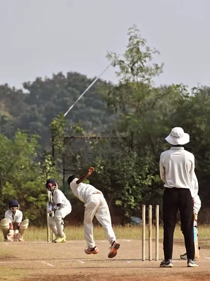 A series of high-quality photos from our Hyderabad tour, capturing bowling action, batting, and team photos.