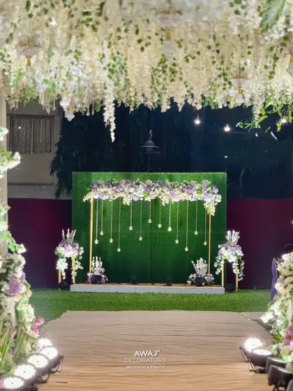 The photo booth as seen from the entrance, creating an inviting destination for guests.