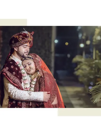 A quiet, intimate portrait of the couple after their wedding.