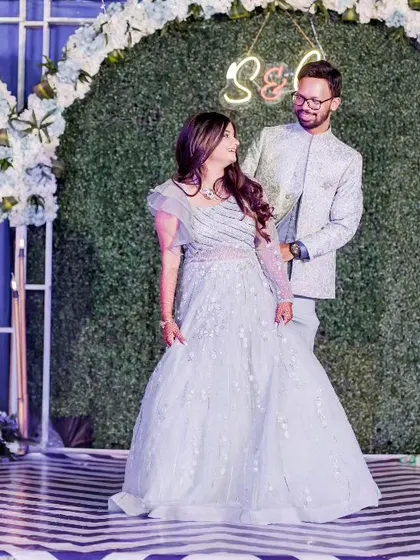 A sweet, simple pose that shows the couple's happy connection. Not every move has to be complicated to be beautiful.