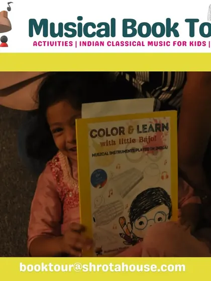 A surprise for our little Shrotas! Our "Color & Learn" book is a favorite at all our events, combining the joy of art with the discovery of music.