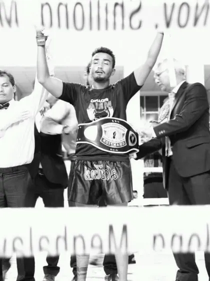 A throwback to six years ago when I became a national Muay Thai champion. This belt represents years of hard work and dedication.