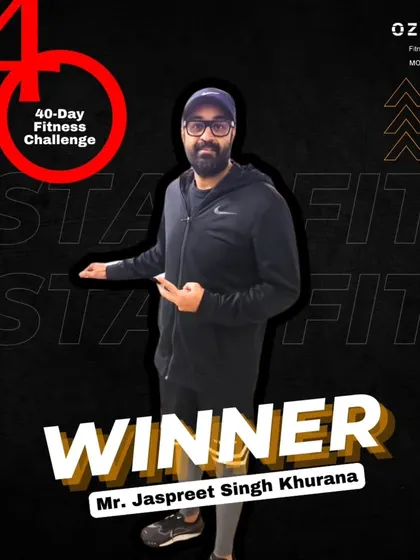 Announcing Mr. Jaspreet Singh Khurana as a winner of the 40-Day Fitness Challenge. His commitment is a shining example of what our members can achieve.