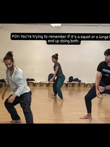 POV: You're trying to remember if it's a squat or a lunge, so you end up doing both. The concentration is real.