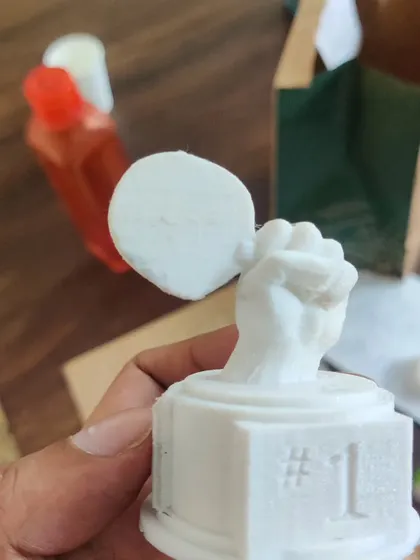 A custom 3D printed trophy made by a PCL Pass member for their office table tennis tournament. A fun and unique prize!