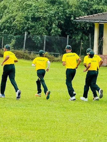 The team jogs together, building stamina and team unity during their international tour.