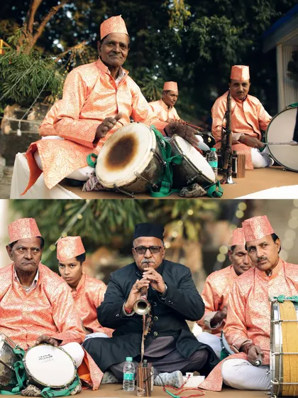 Music is the soul of an Indian wedding. I love capturing the folk musicians and traditional performers who bring so much life and cultural richness to the celebration.