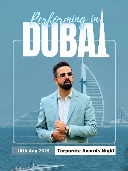 The official announcement poster for my corporate awards night in Dubai. I was honored to be chosen for this prestigious international event.