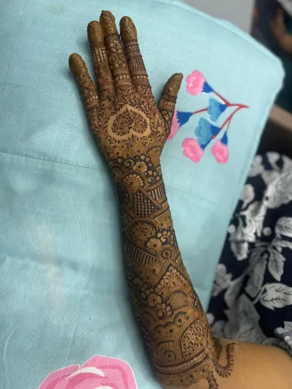 Another angle of the heart design, showing its placement and the intricate patterns surrounding it.