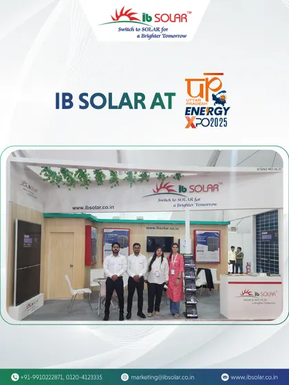 Our team at the UP Energy Expo 2025. We showcased our powerful solar panels and our role in supporting key government initiatives like PM-KUSUM and PM Surya Ghar.