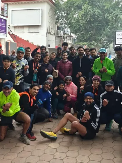 The entire tribe gathered for the New Year run. This is what a community dedicated to fitness looks like.