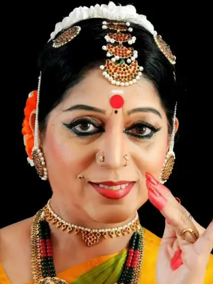 The language of 'Abhinaya' or expression is central to my storytelling. Every glance and gesture is crafted to convey deep emotion and narrative, connecting the audience to the heart of the performance.