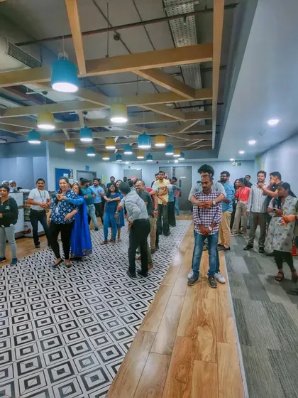 A wider view of our corporate workshop in session. We can adapt our training to any office space, making it convenient for companies to prioritize employee safety.