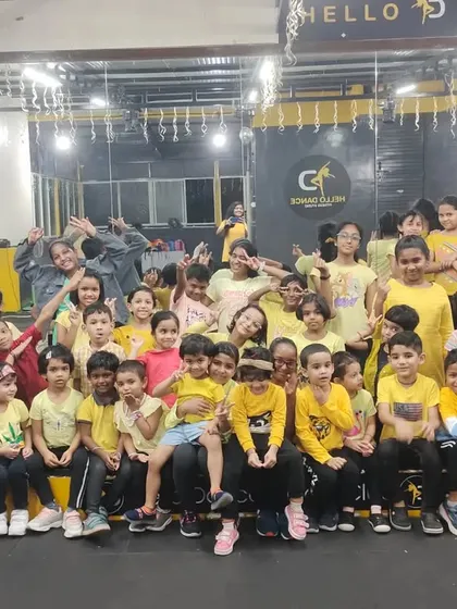 Yellow day at the studio! Our kids' batch dressed in yellow for a themed class, bringing a ray of sunshine to the dance floor.