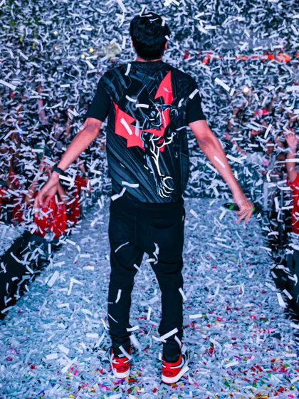 Drowning in a sea of confetti. This is how I love to end a massive festival set, creating a memorable visual spectacle for everyone.
