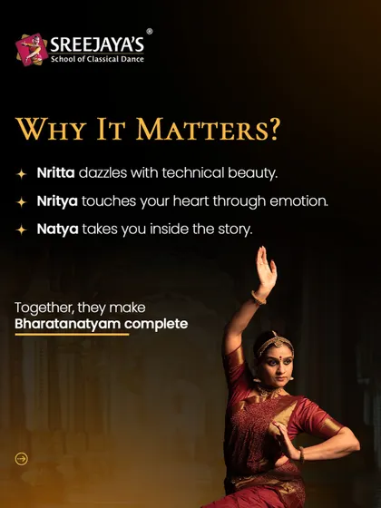Why do the 3 Ns matter? Together, they make Bharatanatyam a complete art form, dazzling with technique, touching the heart with emotion, and immersing you in a story.