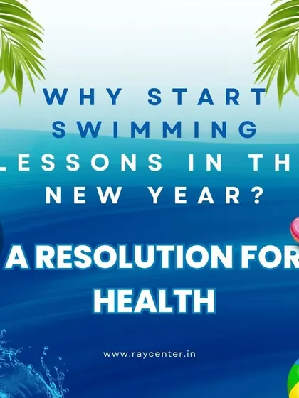 A post encouraging people to start swimming lessons as a healthy New Year's resolution.